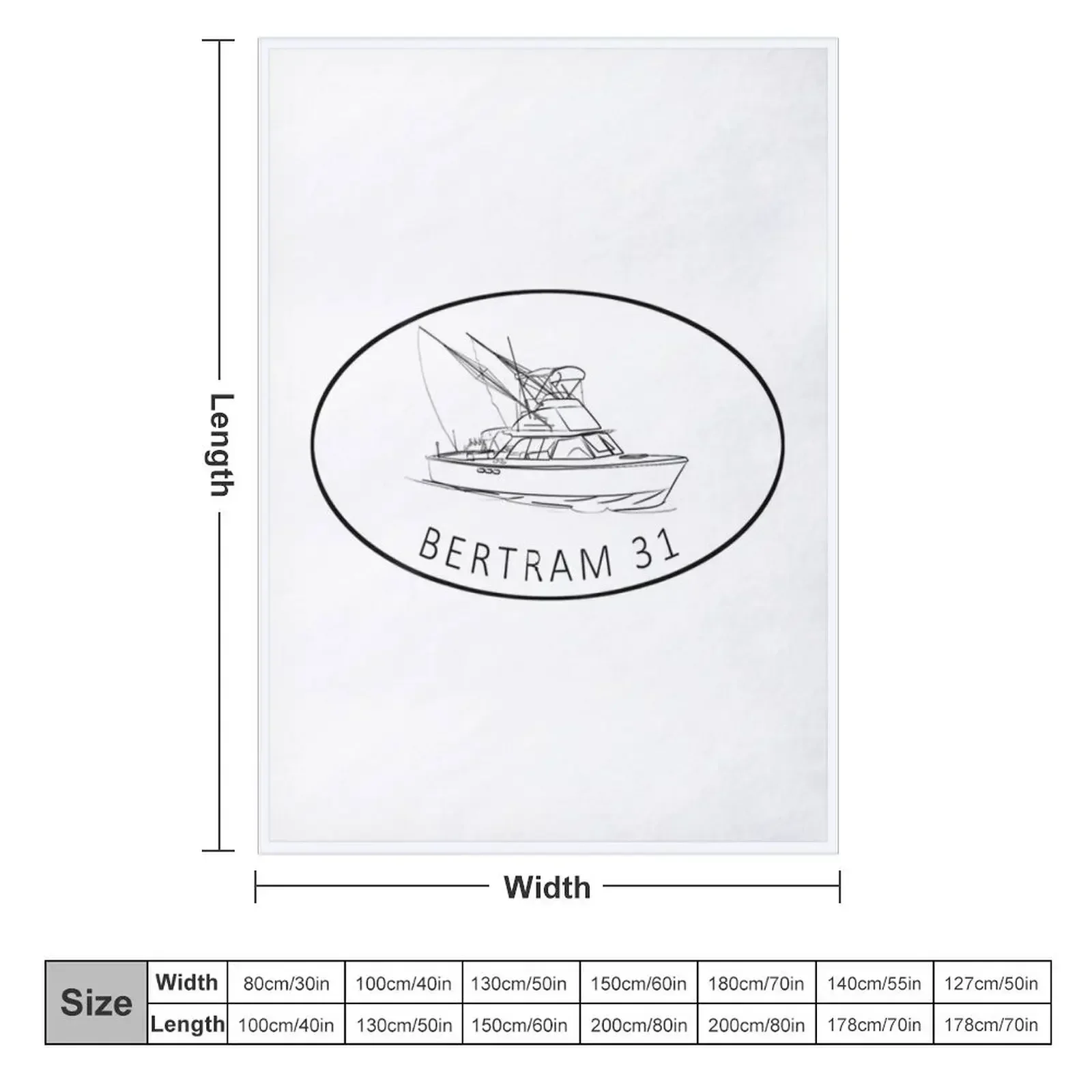 Bertram 31 Fly-bridge Throw Blanket Picnic heavy to sleep Soft Big Bed Fashionable Blankets