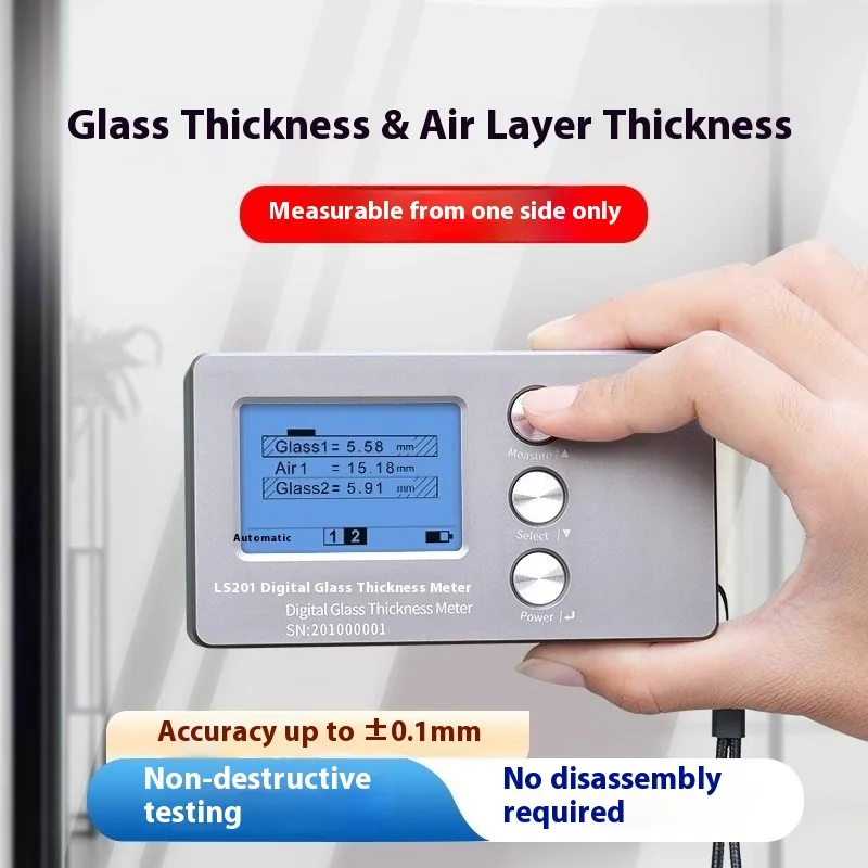 

Glass Thickness Gauge High Precision Insulated Glass Meter for Curtain Wall Triple Pane Measurement