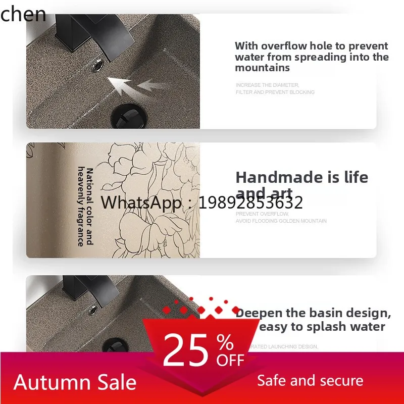 

column type washbasin integrated floor-to-ceiling outdoor courtyard washbasin ceramic column basin art garden washbasin