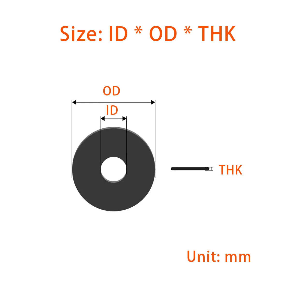 Nitrile Rubber Gasket, Oil Resistant and Waterproof Sealing Ring Inner Diameter 2/3/4/5/6/7/8/9/10/11/12-42mm