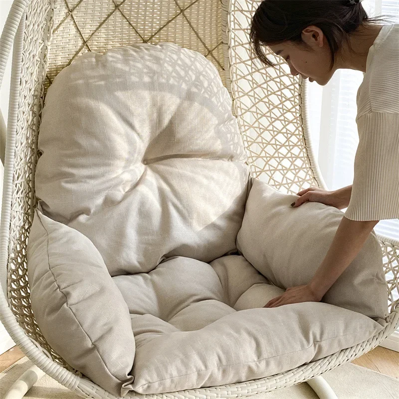 Thickened Hanging Chair Hanging Basket Cushion Dormitory Single Chair Cushion Back Bedroom Balcony Leisure Cradle Swing Chair Cu