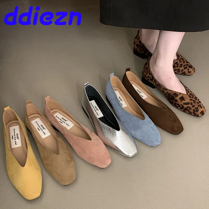 New Female Slip On Flats Ladies Shallow Shoes Casual Soft Fashion Leopard print Footwear Flat With Shoes For Women Slides