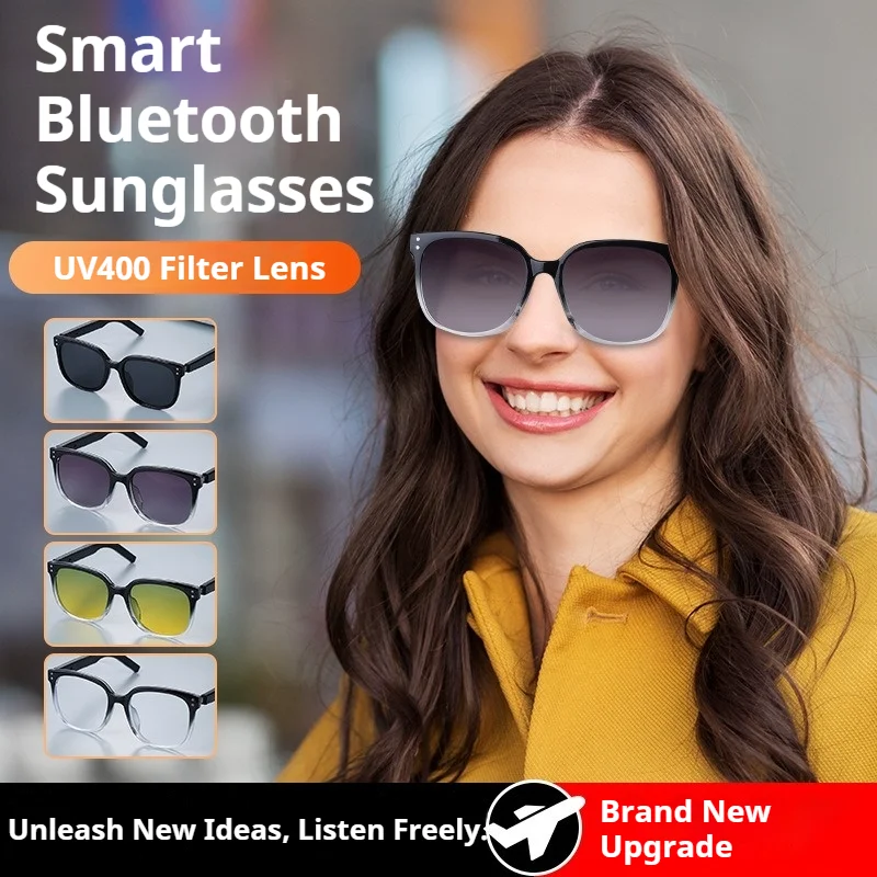 

M10ProMulticolor Smart Bluetooth Glasses UV400 Eye Protection, Multi-Functional Wireless Audio for Outdoor Sports, Music & Calls