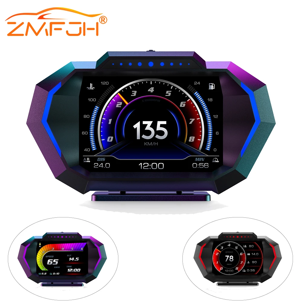 

P24 Проекционный дисплей, двойная система, цифровая вода, температура масла, турбопресс, lclinometr, бортовой компьютер, электронные аксессуары