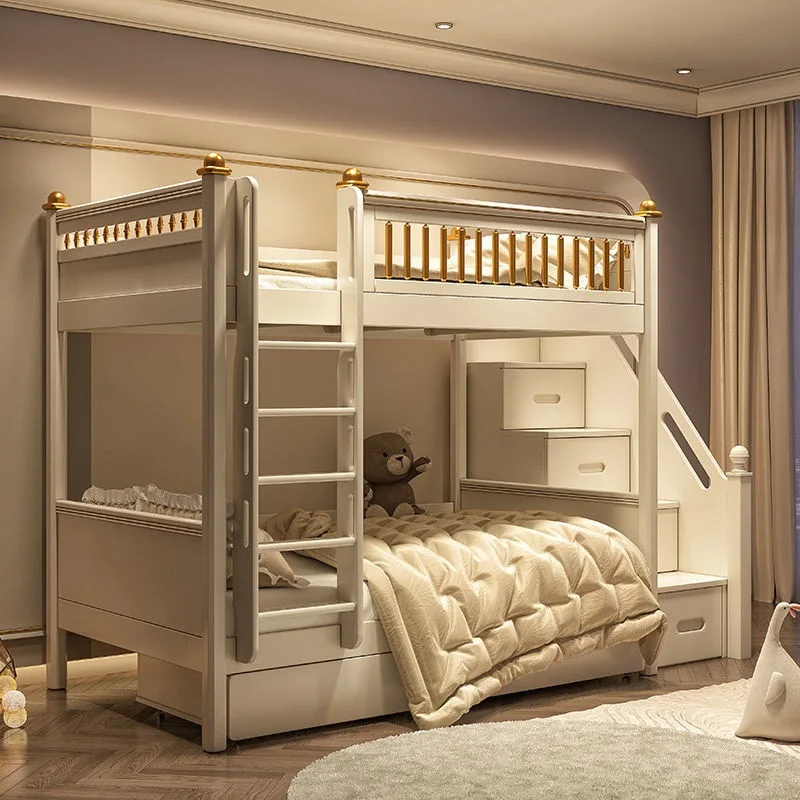 

Boy American mother and child bunk bed modern simple