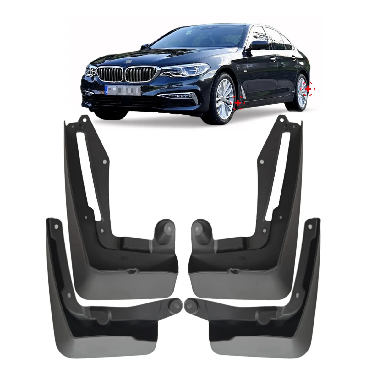 For BMW 5 Series G30 Saloon G31 Estate And M5 Sport Mud Flaps Splash Guards For BMW 5Series Mudguards 4pcs 2017-2023