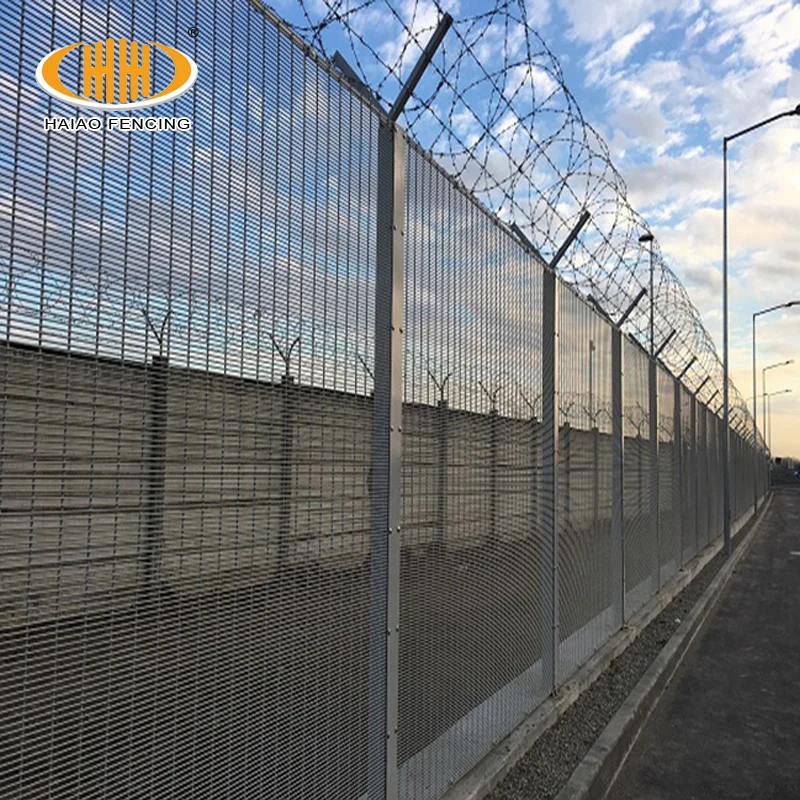 custom.Durable PVC Coated View Curved Welded Wire Mesh 358 Anti Climb Fencing Panel 6 Feet with 3D Modeling Boundary