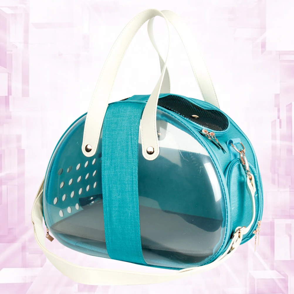 

Lightweight Portable Carrier Bag With Ventilation Hole Blue Durable Breathable Container Outdoor Cat Handbag For Easy Mobility