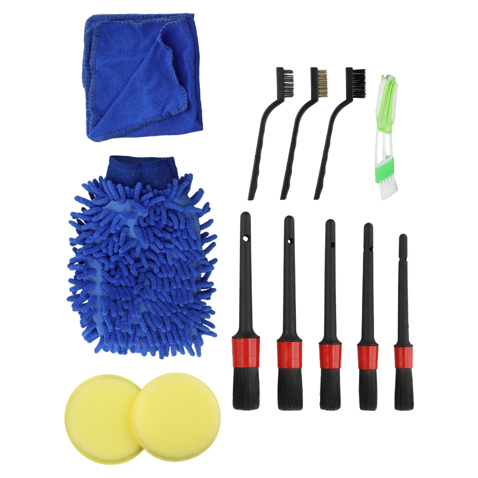 

Air Vent Car Cleaning Brushes Auto Dash Panel Detailing Dust Removing Wash 13Pcs Gloves Multi-function Rim Trim