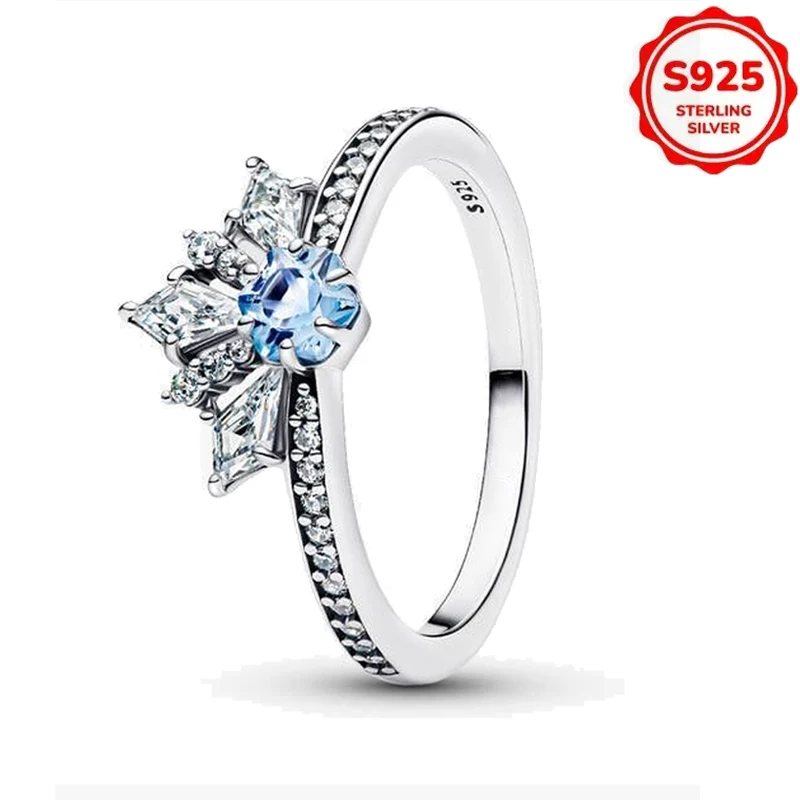 Women's S925 Silver Stackable Sun Moon Star Butterfly Ring Set
