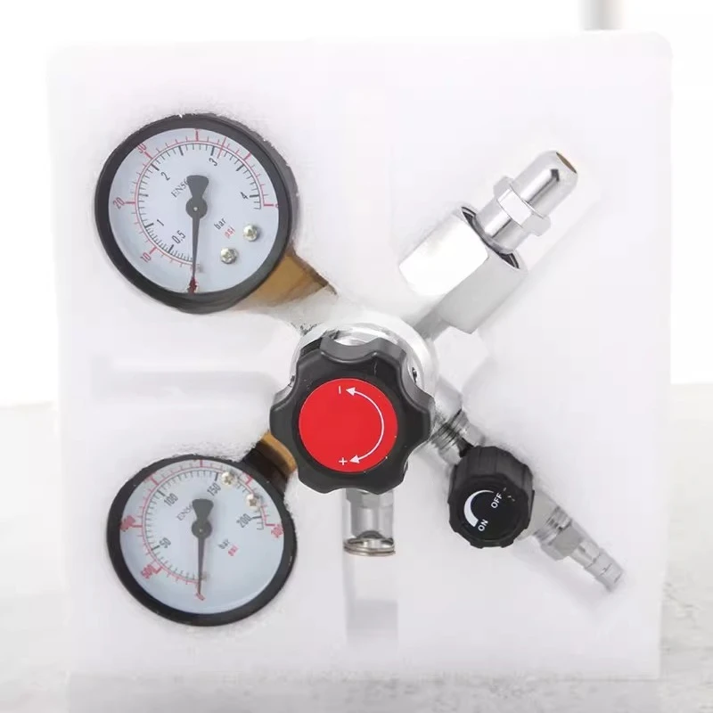 Draft beer machine accessories carbon dioxide bottle gas pressure gauge pressure reducing valve thread