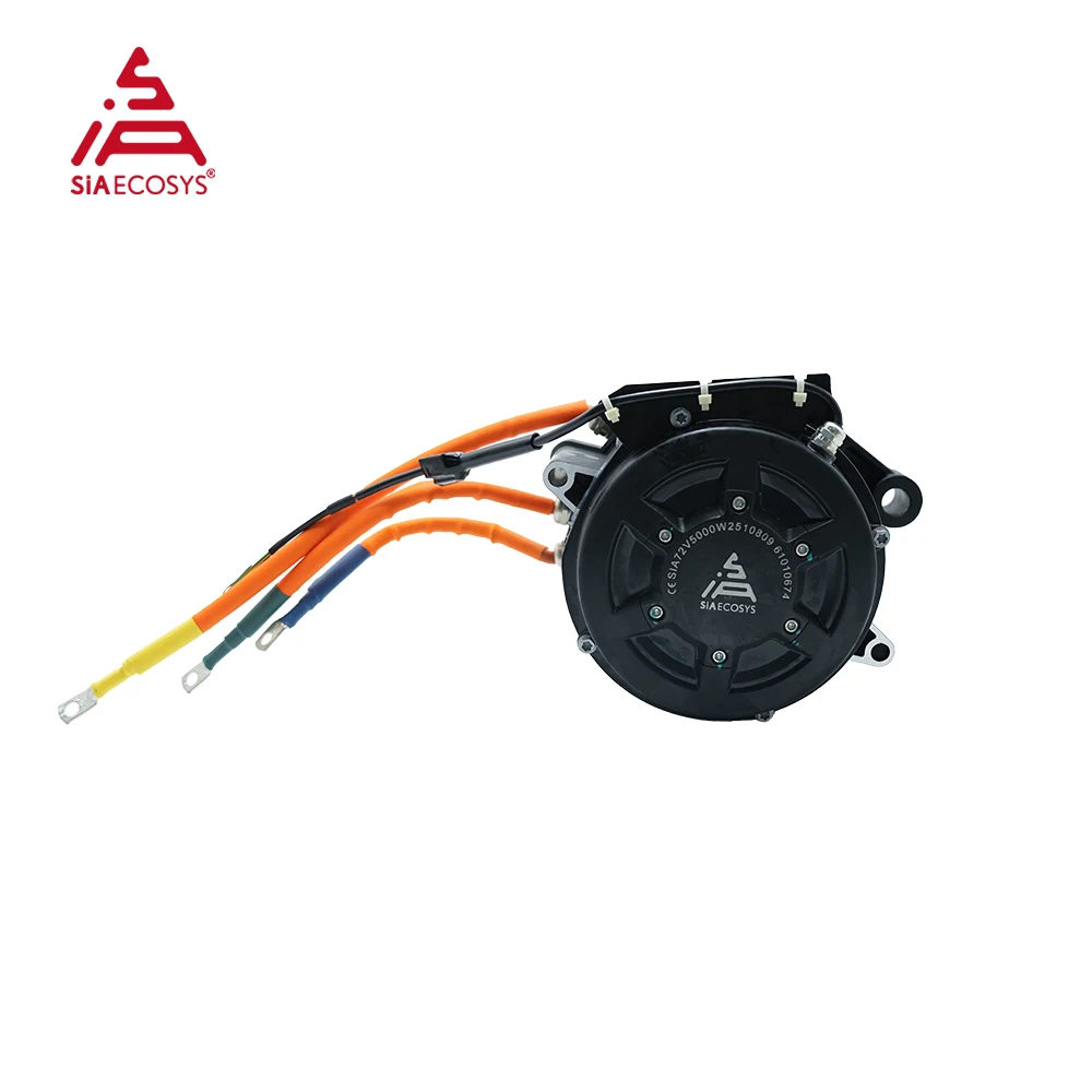 QS MOTOR J155A-36 PMSM Hairpin Motor 72V 5000W Encoder Mid Drive Motor with Gearbox for Electric Dirtbike