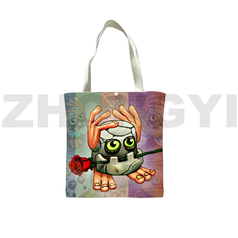 Game My Singing Monsters Anime Tote Bag Fashion Big Canvas Bag 3D Cute Shopping Bag Lady Supermarket Bag Handbags Crossbody Bags