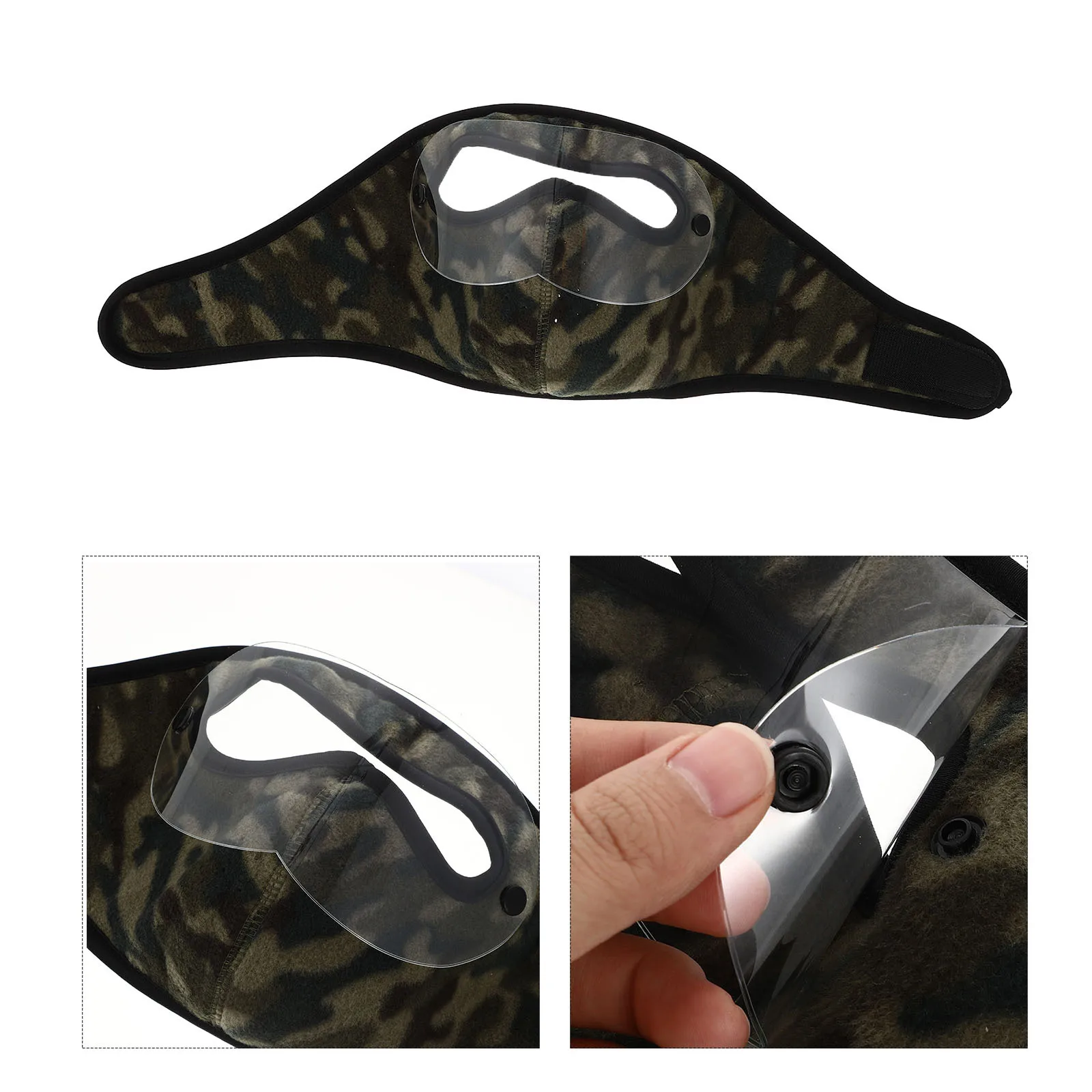 

2pcs Polar Fleece Muff Warm Wind-Proof Mask For Outdoor Cycling Skiing Riding Ear Eye Protection Lightweight Breathable Guard