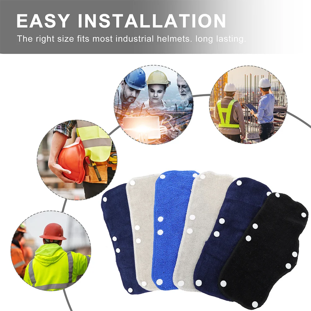 

6Pcs Breathable Towel Cloth Sweatband for Hard Hats Anti-Slip Secure Fit Washable Reusable Ideal for Laborers Cyclists Joggers