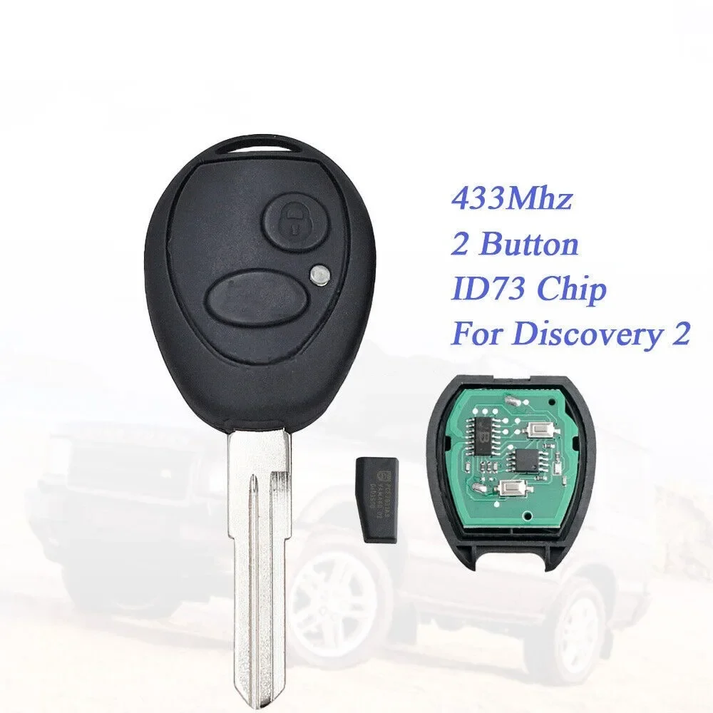1Pc Remote Car Key Fob 433Mhz For Land Rover Discovery 2 TD4 TD5 1998-2004 Car Lock System Remote Key Automobiles Accessories