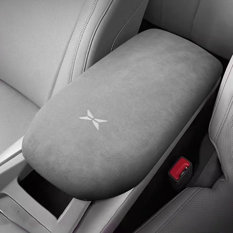 For Xpeng Xiaopeng MONA M03 Suede Center Console Armrest Box Protective Cover Car Interior Modification Decoration Accessories