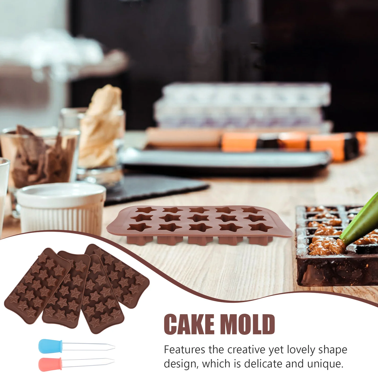 

1 Set Silicone Chocolate Kit Baking Tool For Cake Cookie Candy Making Heat-Resistant Non-Stick Food Mould Diy Kitchen Baking