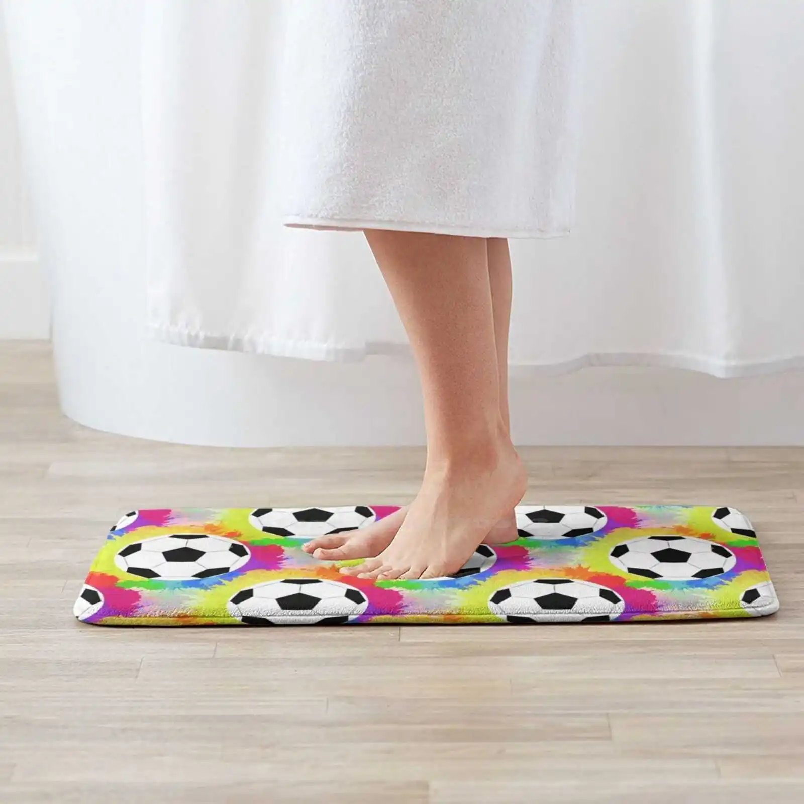 Soccer Pattern | Goal Score Stadium Soft Cushion Car Home Carpet Door Mat Training Heart Athlete Friendship Football Team