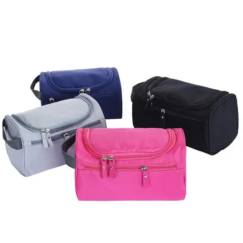 PU Handheld Makeup Bag With Zipper Portable Travel Skincare Products Organizer Large-capacity Cosmetic Bag For Washing Cosmetic