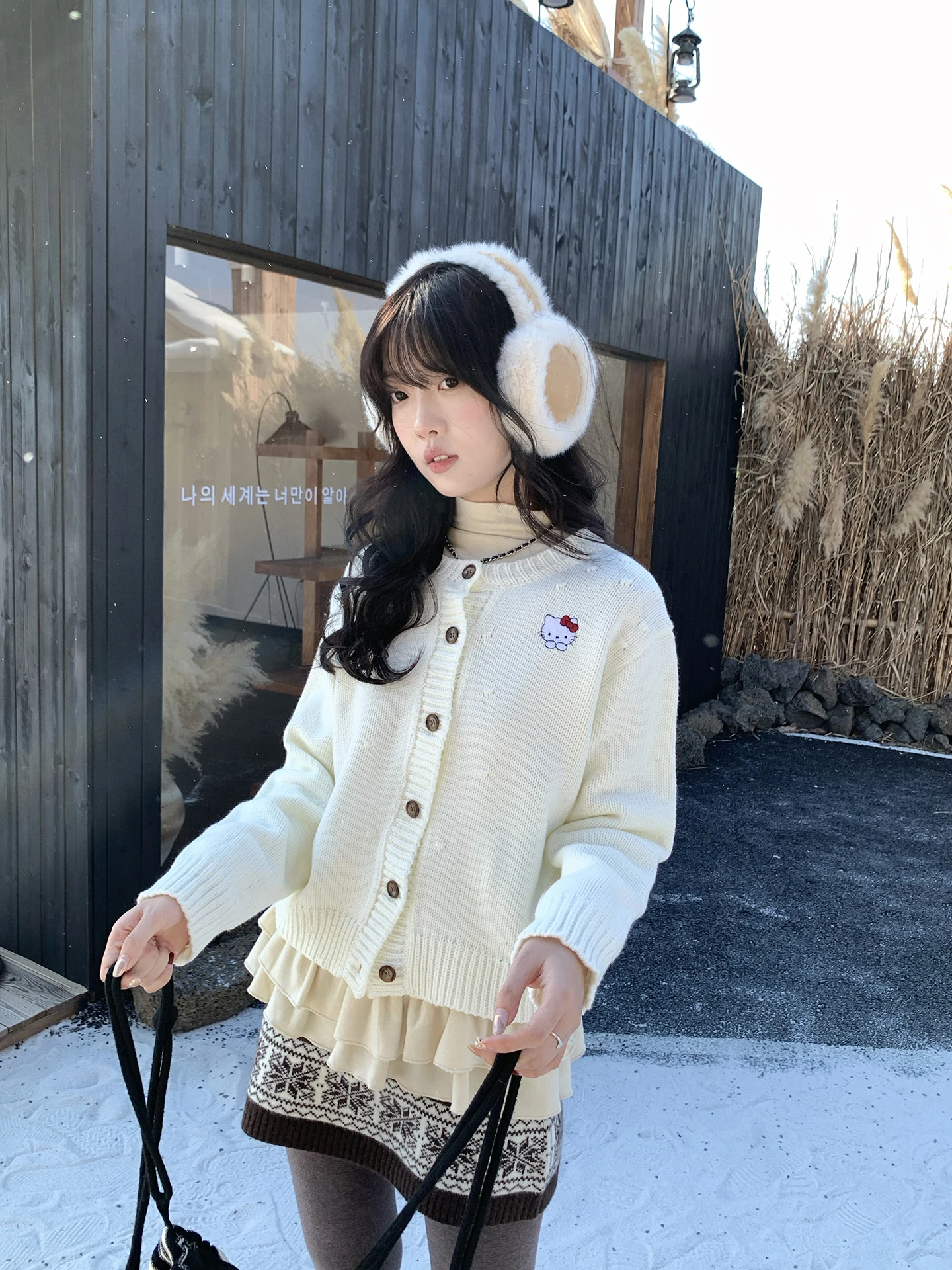 

Retro Embroidery Lazy Sle Loose Knitted Sweater Women Open Cardigan Autumn Winter New Arrival Holli Korean Sle Long...