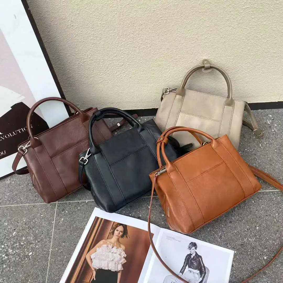 Женская сумка из натуральной кожи Boston Bag 2025 Новая сумка через плечо с верхней ручкой для офиса, дизайнерская сумка для путешествий