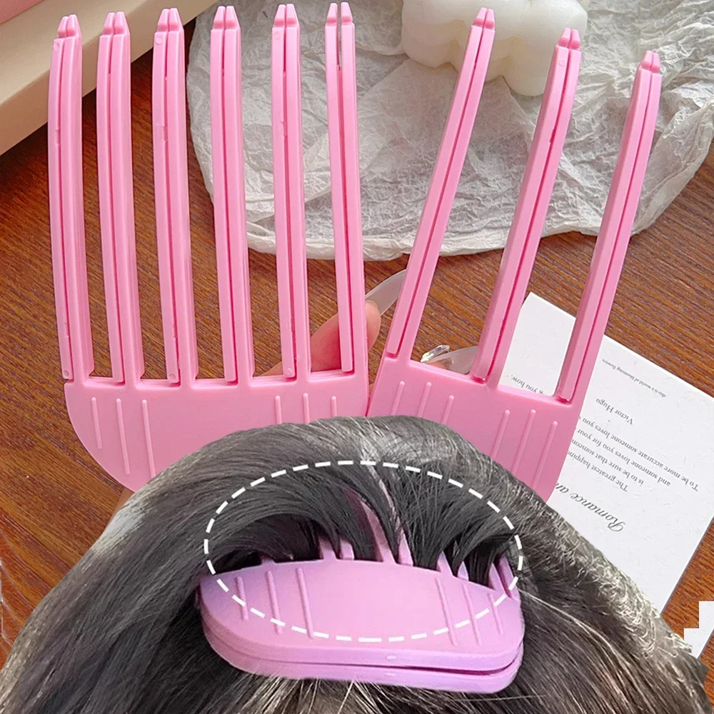 3/6Teeth Fluffy Hair Roots Clips Comb Lazy Hair Top Styling Curling Barrel Portable Korean Hairs Clip Volume Wind Sculpting Comb