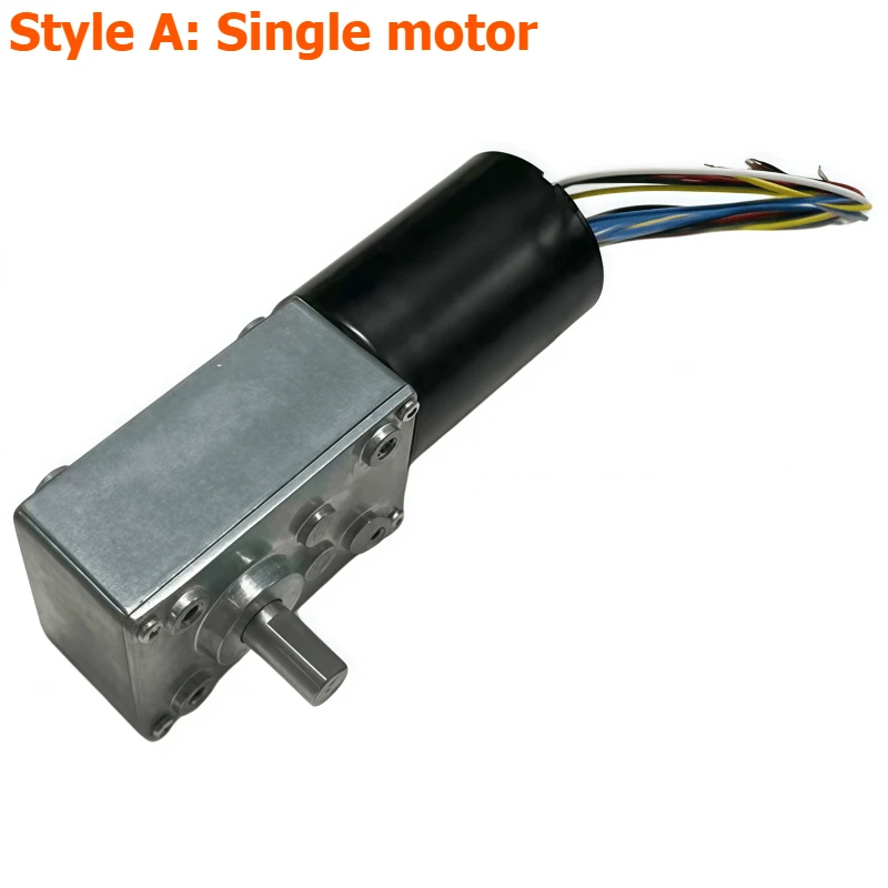 5840-3650 Brushless Worm Gear DC Speed Reducer Low-Speed Motor with Pulse Self-Locking Brake and Speed Controller