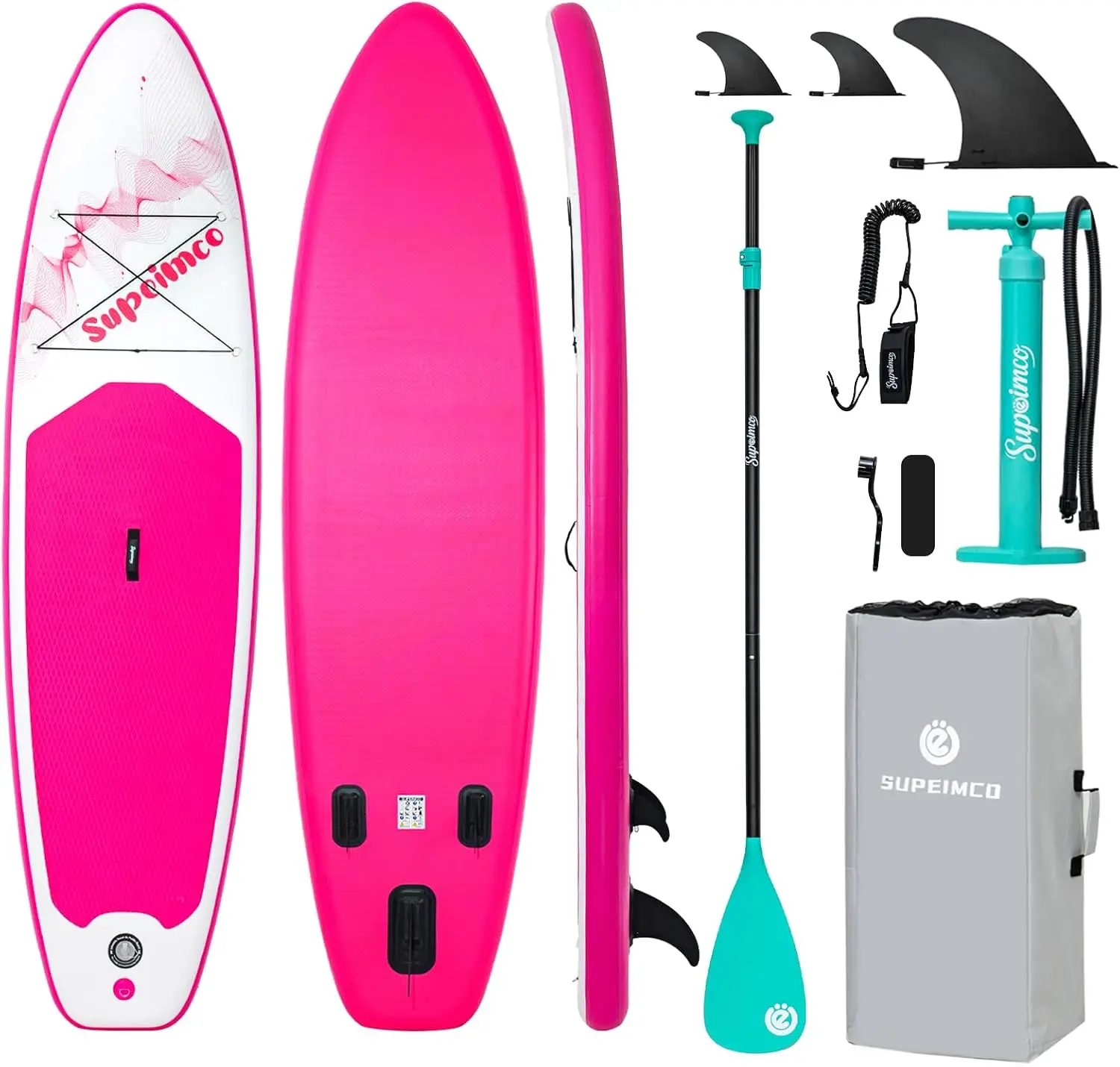 Inflatable Stand Up Paddle Board - Upgraded Glue-Free Hot Melt Technology, Long Service Life, 10'6