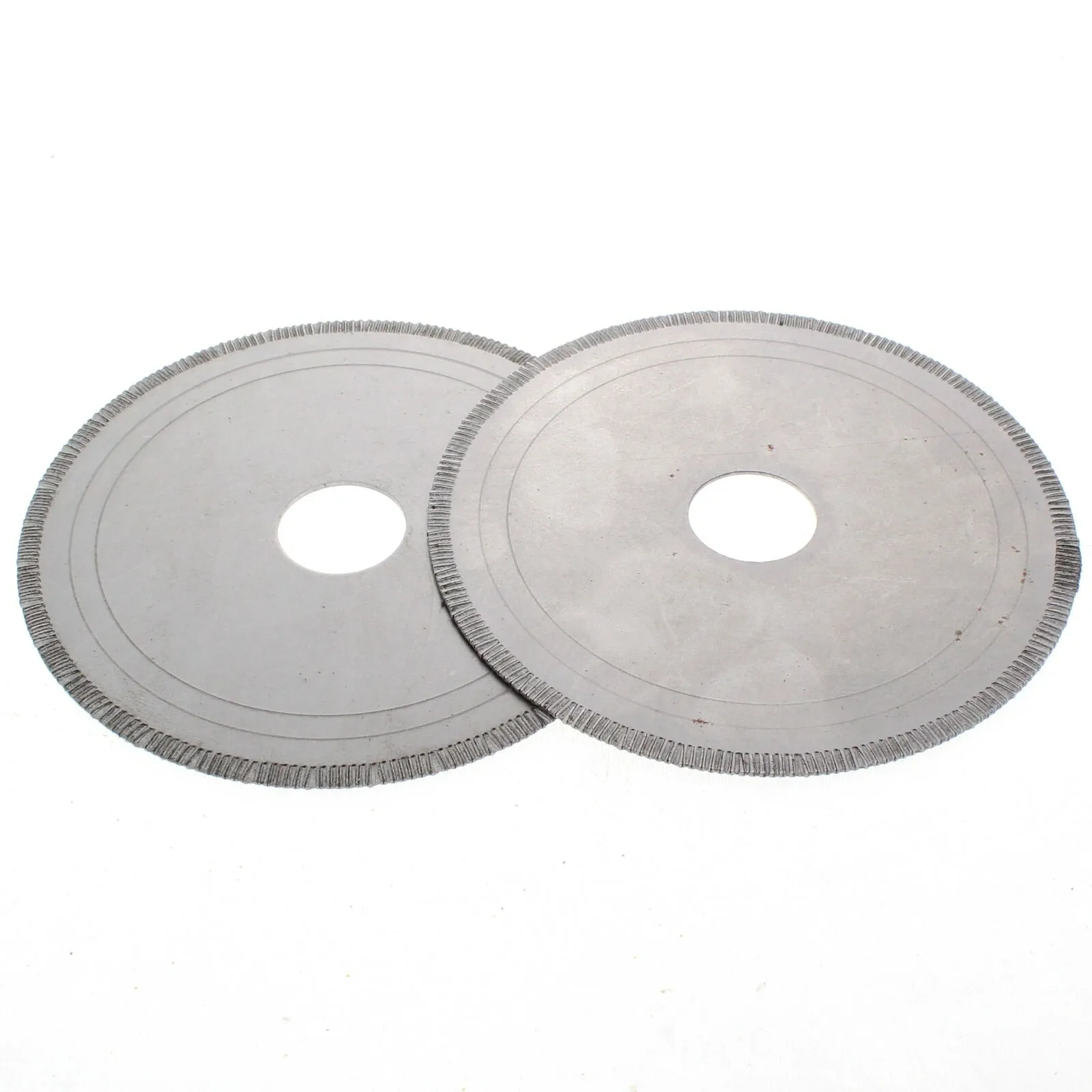 2pcs 4 inch 100mm diamond lapidary saw blade, notched rim trim cutting tools for rock gemstone stone processing
