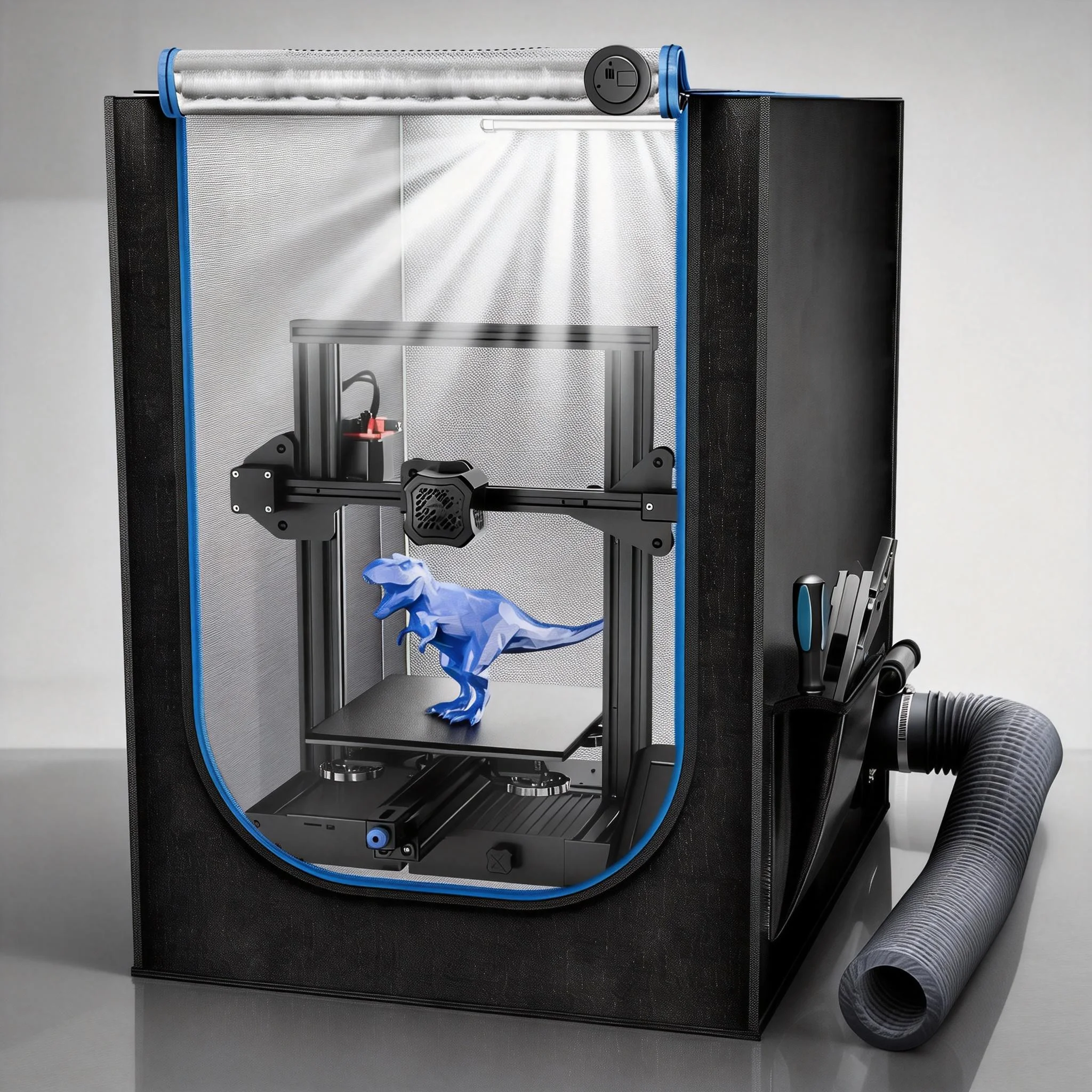 

YOOPAI корпус для 3D-принтера Creality светодиодный Термогигрометр вентиляционный набор Премиум огнестойкий пылезащитный с постоянной температурой