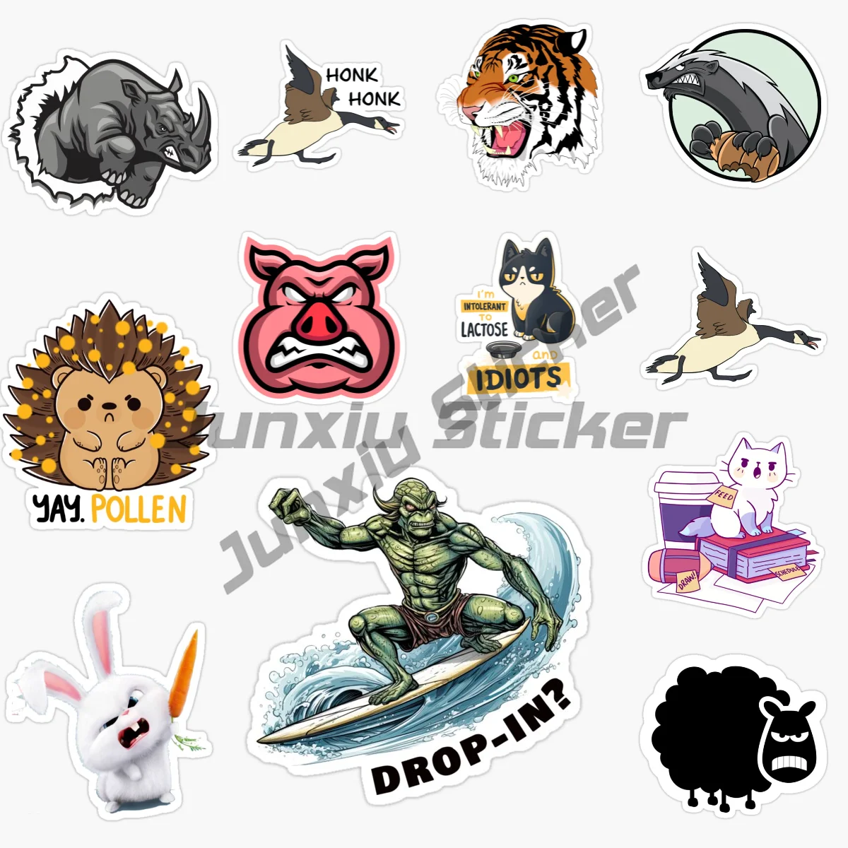 

Angry Animals мультфильм аниме фотографии автомобильные наклейки виниловая самоклеящаяся наклейка