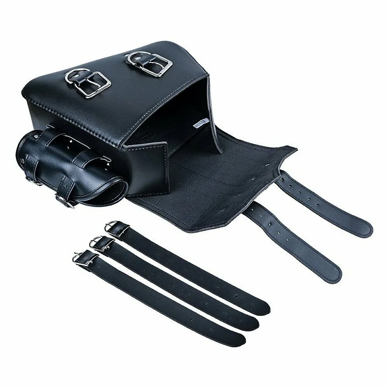 PU Leather Motorcycle Saddlebags Side Tool Pouch Bag Luggage Saddle Bag Pouch Left/Right For Harley Sportster XL 883 1200 48 72