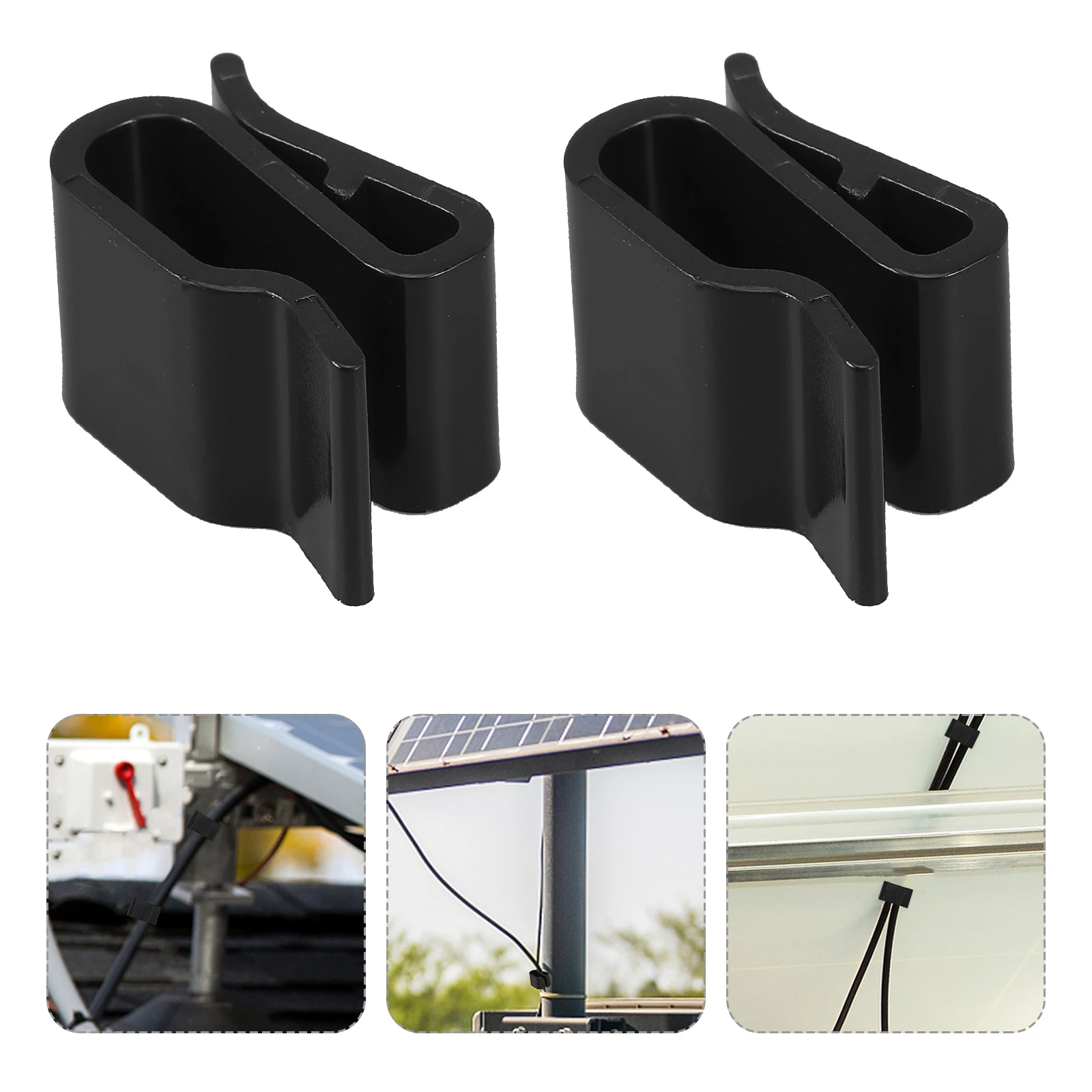 

30pcs Cable Clip Trailer Frame Wire Clamps Frameless Clamp Wire Management Photovoltaic Fixing ABS Trailer Clamps