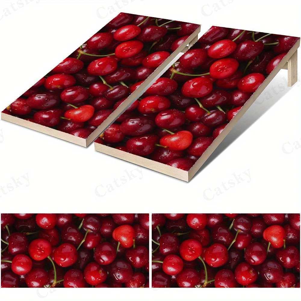 Cherry Stickers ,High Value! 2D Flat Vinyl Sandboard Decals - Budget-Friendly and High Value, Bubble-Free and Easy to Stick, Wat