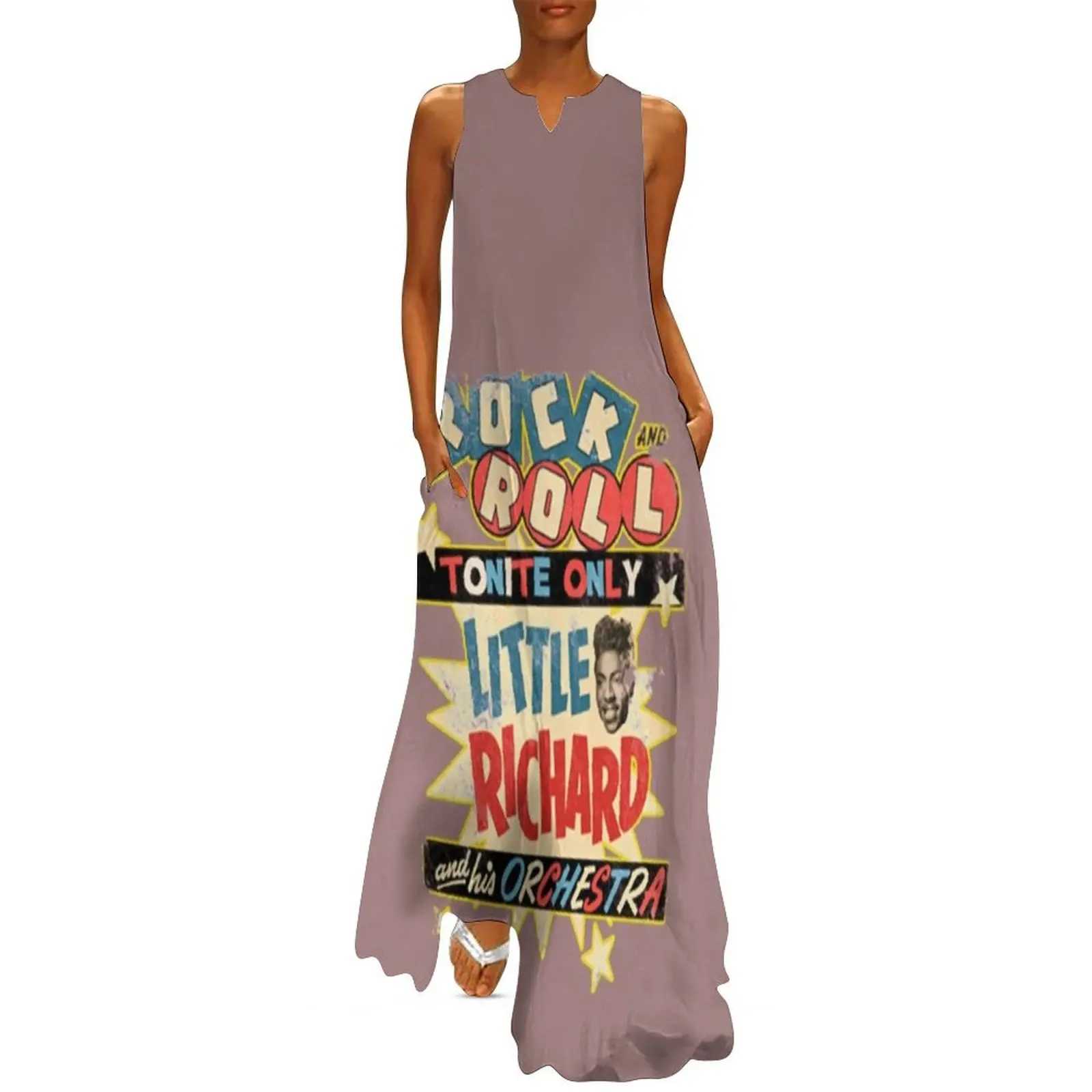 Little Richard Concert Poster, distressed Long Dress Dress woman luxury dresses