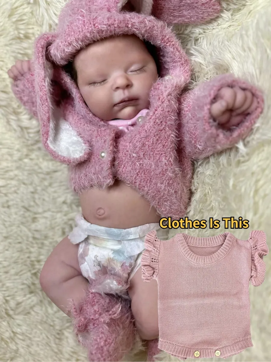 18 Inch Lifelike Bebe Full Body Silicone Reborn Doll Girls With Clothes Handmade Realstic Newborn Girl Doll