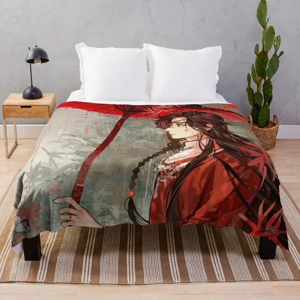 

Heaven Official Blessing Fan Art Throw Blanket Multi Use Warm Blanket for Living Room Bedroom