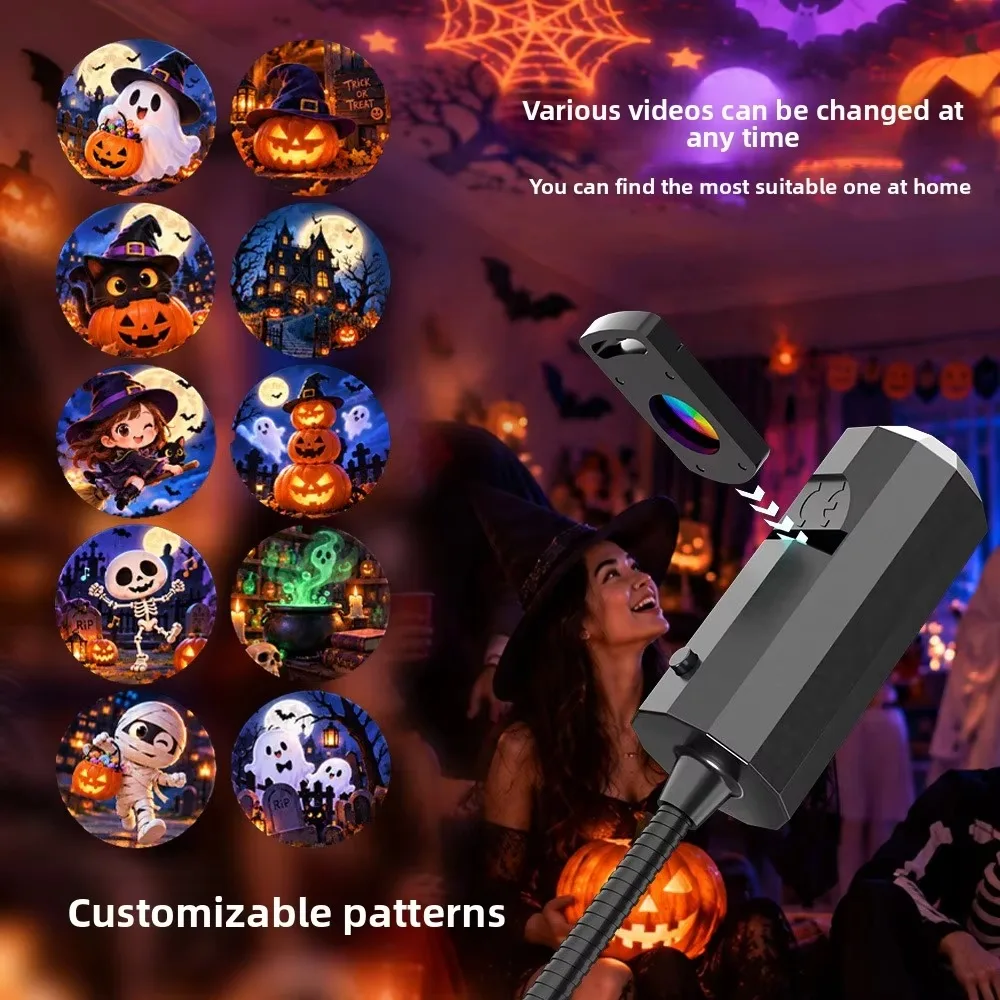 Halloween High Definition Car Projection Light Universal Hose Adjustable Angle Star Sky Projection Festival Atmosphere Light