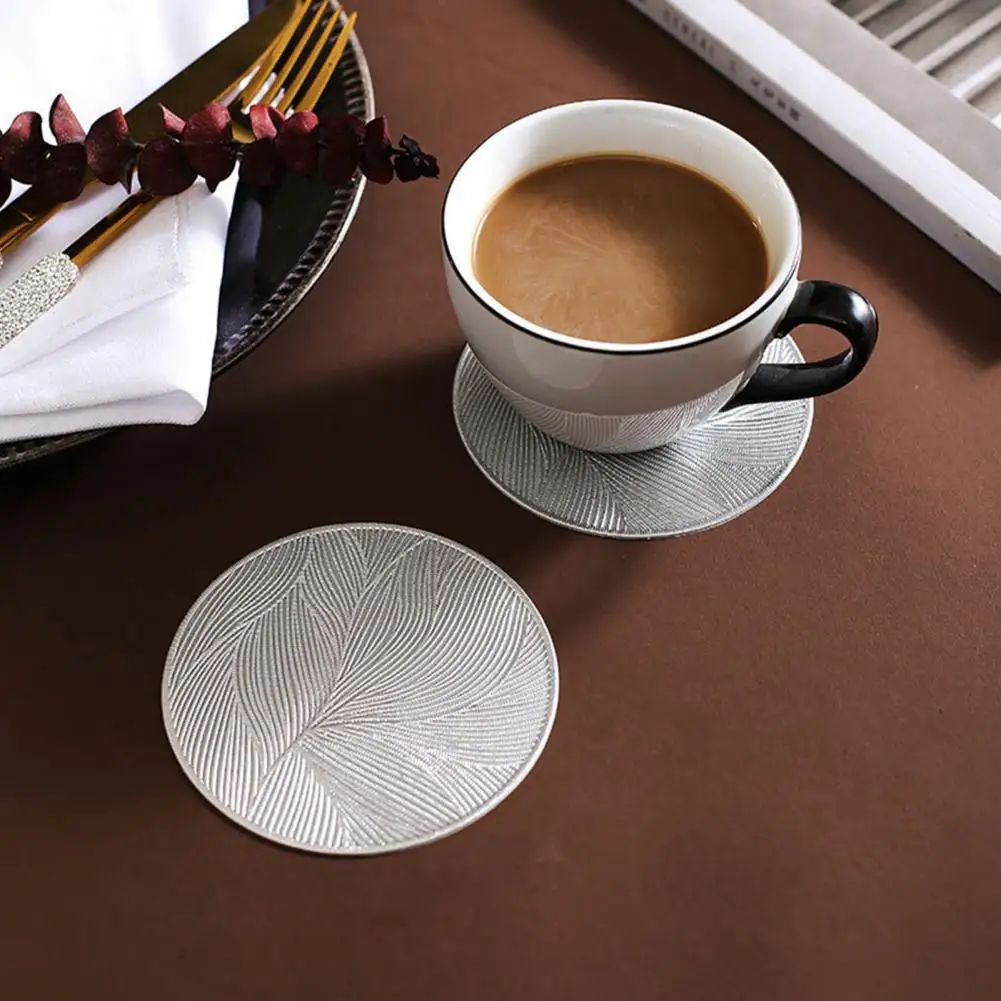 PVC Coasters Heat Resistant Cup Pad Anti-Scalding Table Mat Protective Placemats Kitchen Dining Bar Living Room Cup Mats