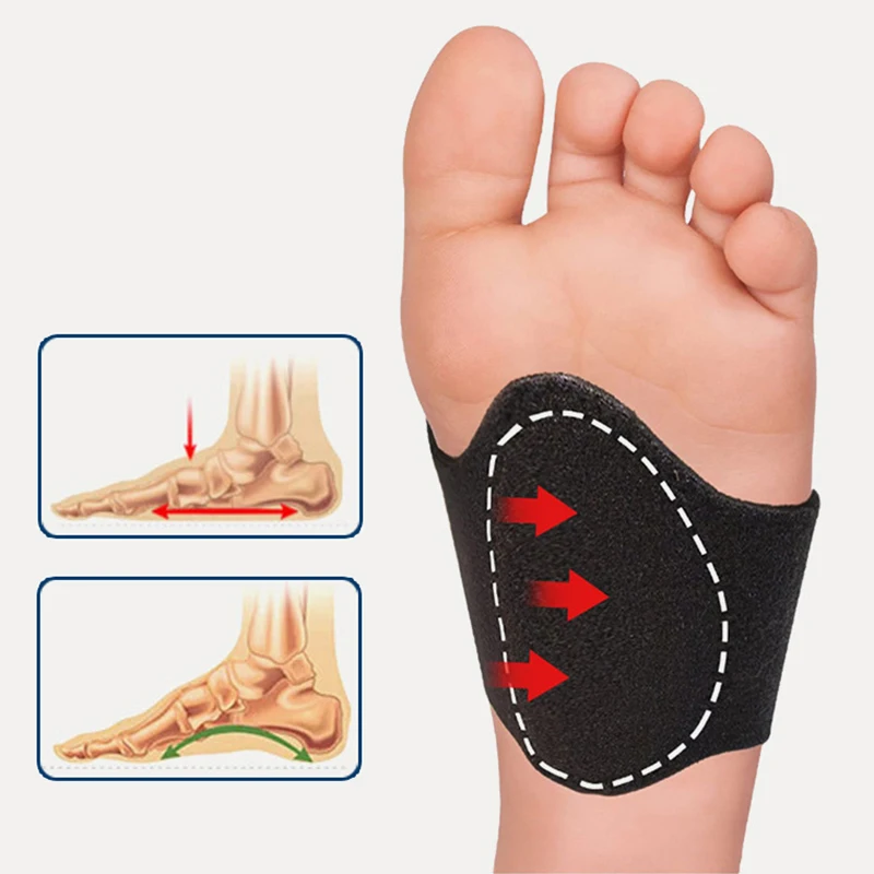 Plantillas de soporte para almohadilla de arco, mangas para corrección de pie plano, cojín de arco alto, fascitis Plantar, alivio del dolor, almohadillas ortopédicas para pies