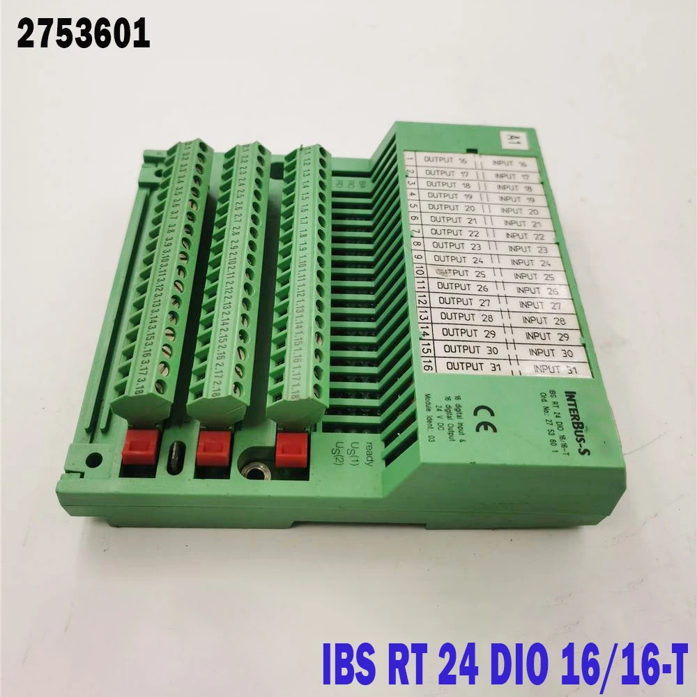 100% Test For I/O Module For Phoenix  Work Good IBS RT 24 DIO 16/16-T 2753601