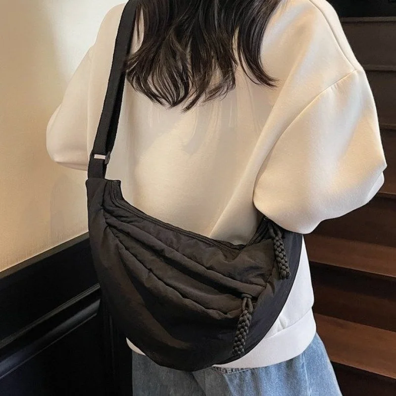 

Cotton 2025 New Ladies Luxury Brand Leather Shoulder Bag Famous Designer Simple Popular Casual​
