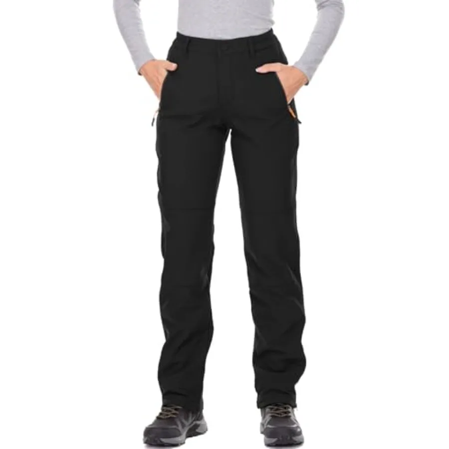 

Women's Waterproof Pants Hiking Ski Snow Fish Fleece Lined Insulated Outdoor Golf Travel Pant