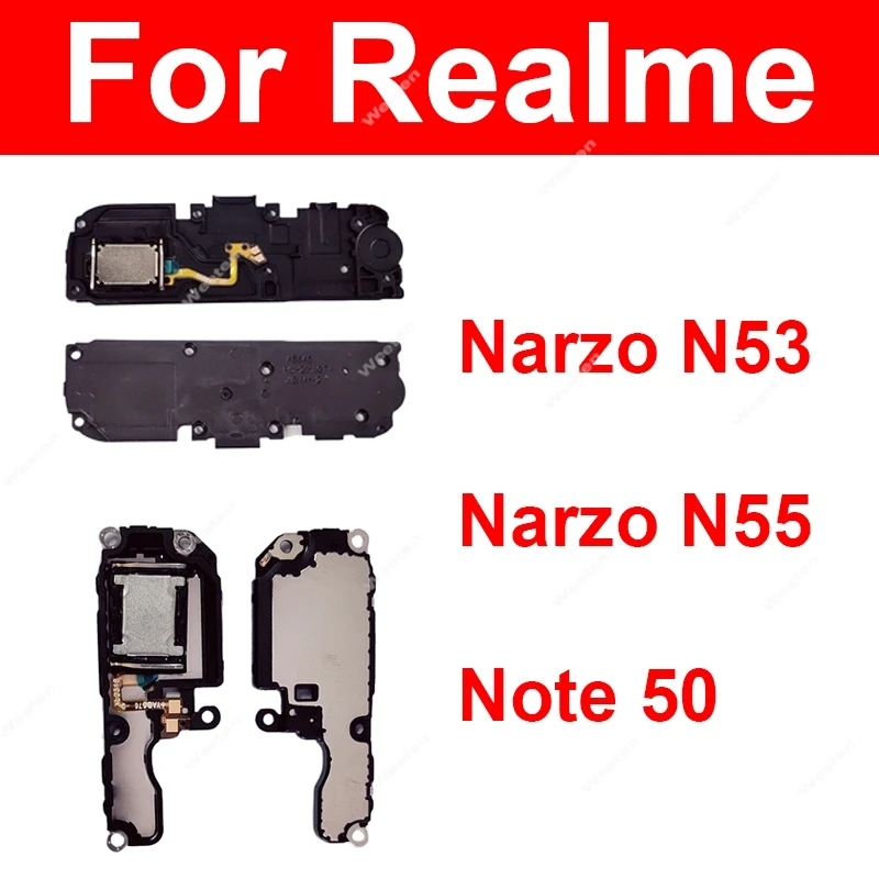 

Зуммер динамика для Realme Narzo N53 N55 Note 50 4G, нижний громкий динамик, зуммер, звуковой громкоговоритель, звонок, запасные части