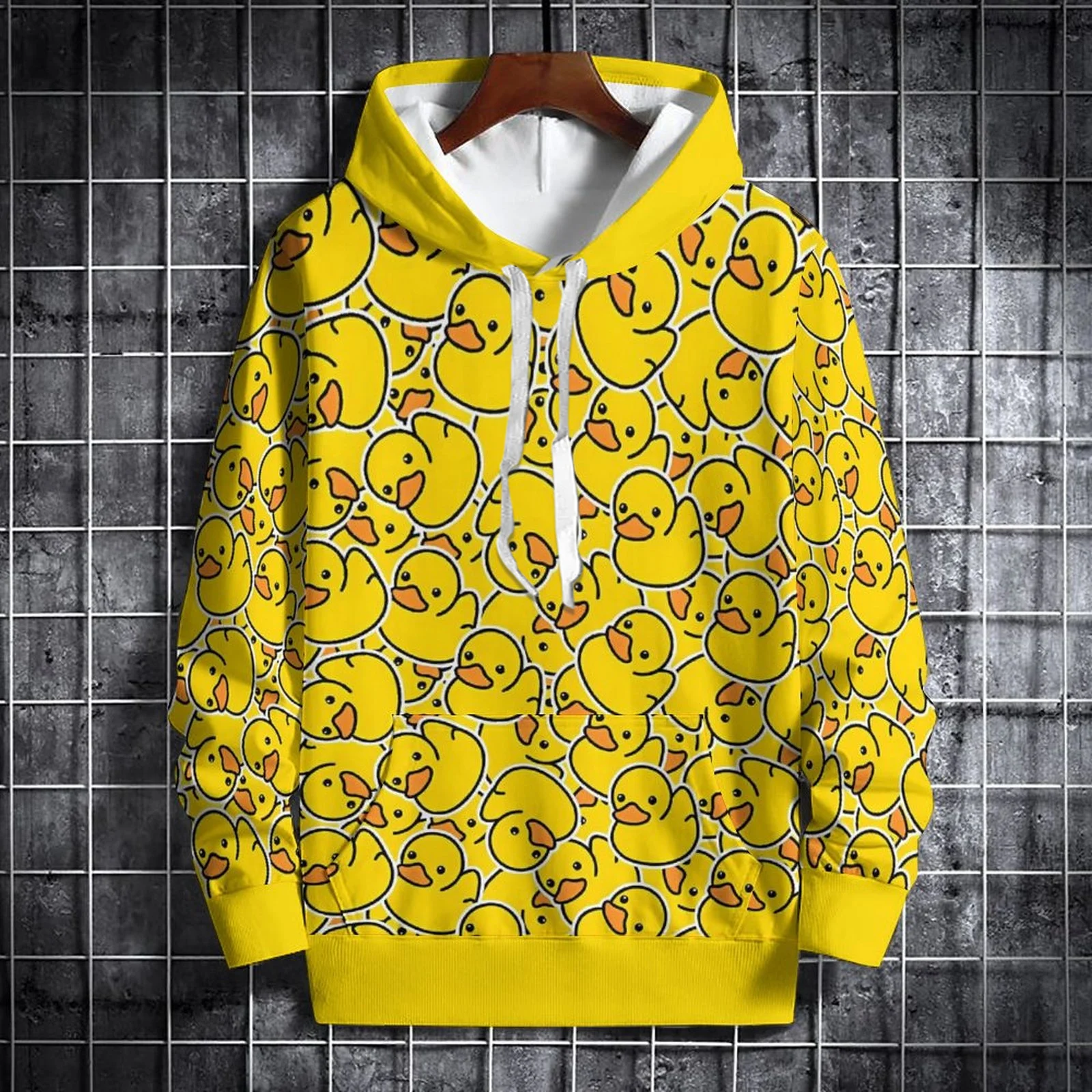 Little Yellow Duck Boy Girl Hoodie Cartoon Men's Pullover 3D Printing New Hoodie Fashion Men's Hoodie Casual Men's Clothing