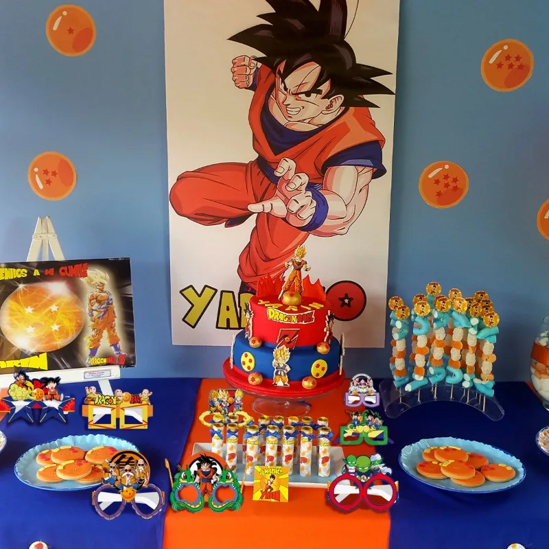 8Pcs Dragon Ball Glasses Decorations Birthday Party Spectacles Supplies Children Cosplay Charm Accessories Kids Girls Boys Gifts