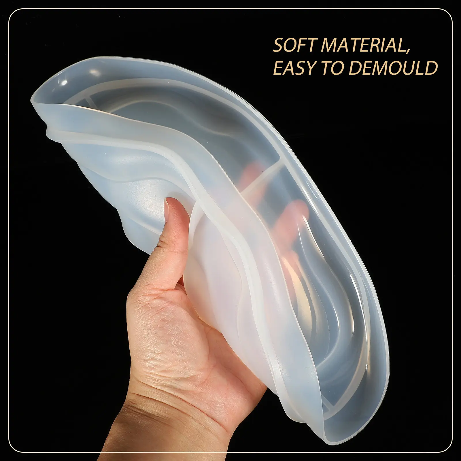 High Quality Flexible Silicone Cloud Shape Tray Mold for Resin Epoxy DIY Craft Coaster Plate Making Decorative Serving Storage