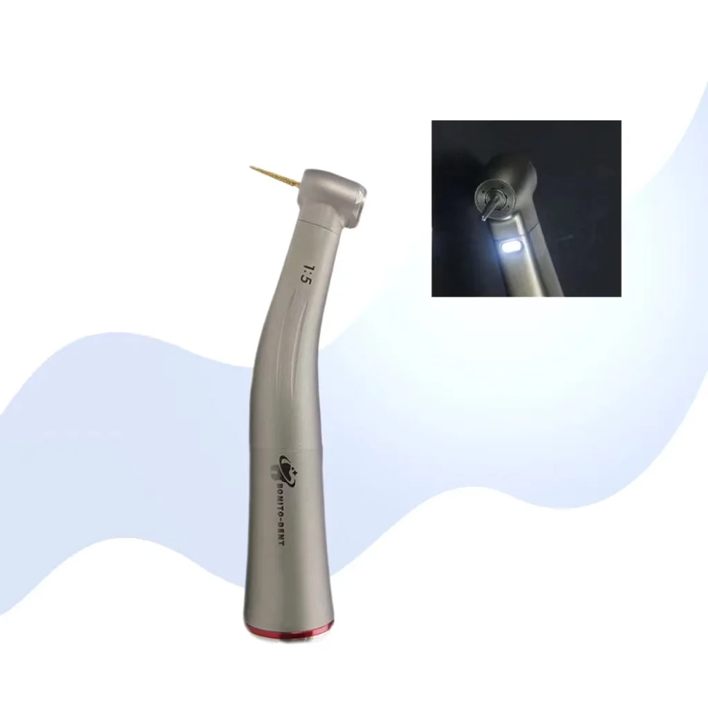 

1 to 5 Red Contra Angle with Fiber Optic Low Speed Contra Angle Handpiece Denta Equipment