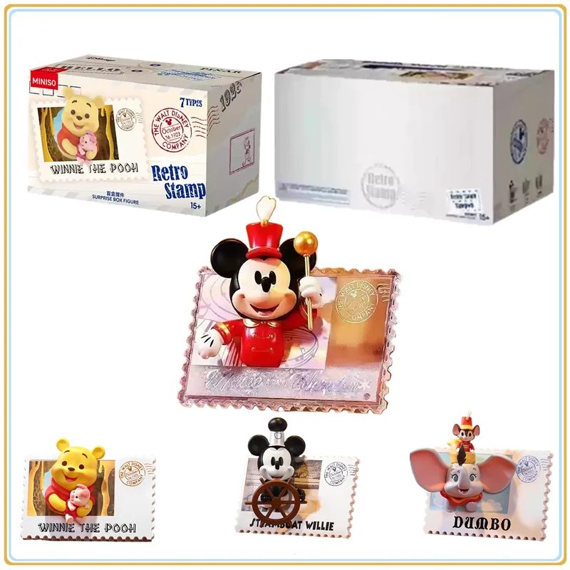 

В наличии оригинальный MINISO Edition Disney Anniversary Hundred Retro Stamp Series слепая коробка магнит на холодильник гаражный комплект подарок